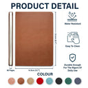 The Adventure Book Cartoon Couple Camping - Personalized Leather Journal