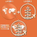 Travel Couple Goal, Destination Of All Year - Personalized 2-Layered Mix Ornament