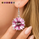 Gift For Mother,Gift For Grandma,Happy - Nana, Mom, Auntie Family Sunflower - Birthday, Loving Gift For Mother, Grandma, Grandmother - Personalized Acrylic Earrings