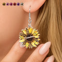 Gift For Mother,Gift For Grandma,Happy - Nana, Mom, Auntie Family Sunflower - Birthday, Loving Gift For Mother, Grandma, Grandmother - Personalized Acrylic Earrings