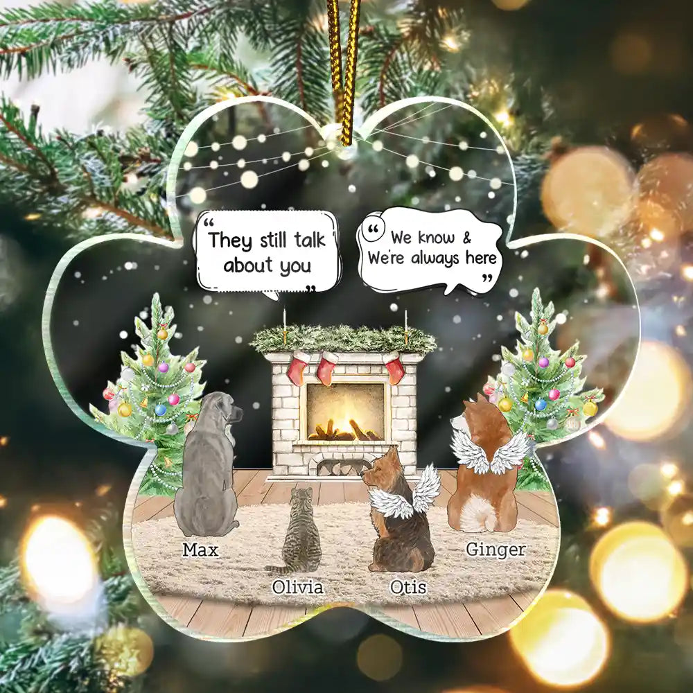 They Still Talk About You Cozy House - Personalized Custom Shaped Acrylic Ornament