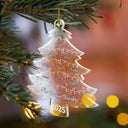 Love,Family - Christmas Tree With Family Names And Led Lights - Personalized Holographic Acrylic Ornament