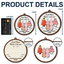 Family,New baby - Christmas Tree Family And Then There Were Three - Personalized 2-Layered Wooden Ornament