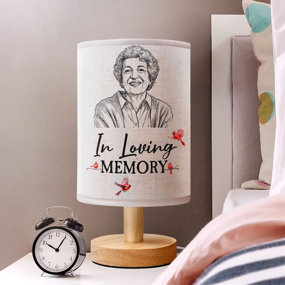Dog Lovers,Pet Lovers,Cat Lovers,Sad,Memorial,Family,Parents,Gift For Grandparents,Gift For Sibling - Custom Photo Ink Drawing When You Miss Me Have No Fear Memorial - Personalized Fabric Lamp