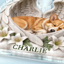 Top Market,Art Design,Sentimental,Pet Lovers,Memorial,Photo - Sleeping Dog Cat Baby - Custom Photo Sleeping Angel Dog Cat Angel Wings Memorial - Personalized Custom Shaped Acrylic Plaque