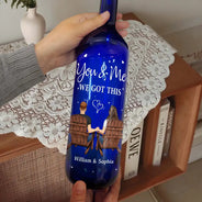 Gift For Couples, Gift For Husband, Gift For Wife, Gift For Boyfriend, Gift For Girlfriend - You & Me We Got This - Personalized Bottle Light
