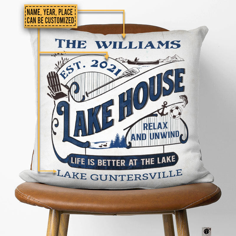 Lake House Life Is Better Custom Pillow