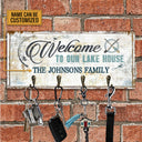 Lake House Welcome To Our Lake House Personalized Custom Wood Key Holder