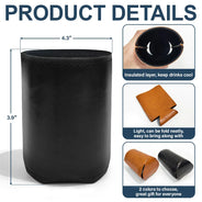 Gift For Brothers,Gift For Sisters,Gift For Sibling,Cousin,Gift For Women,Gift For Men,Happy - Brothers A Bond That Can't Be Broken - Personalized Leather Can Cooler