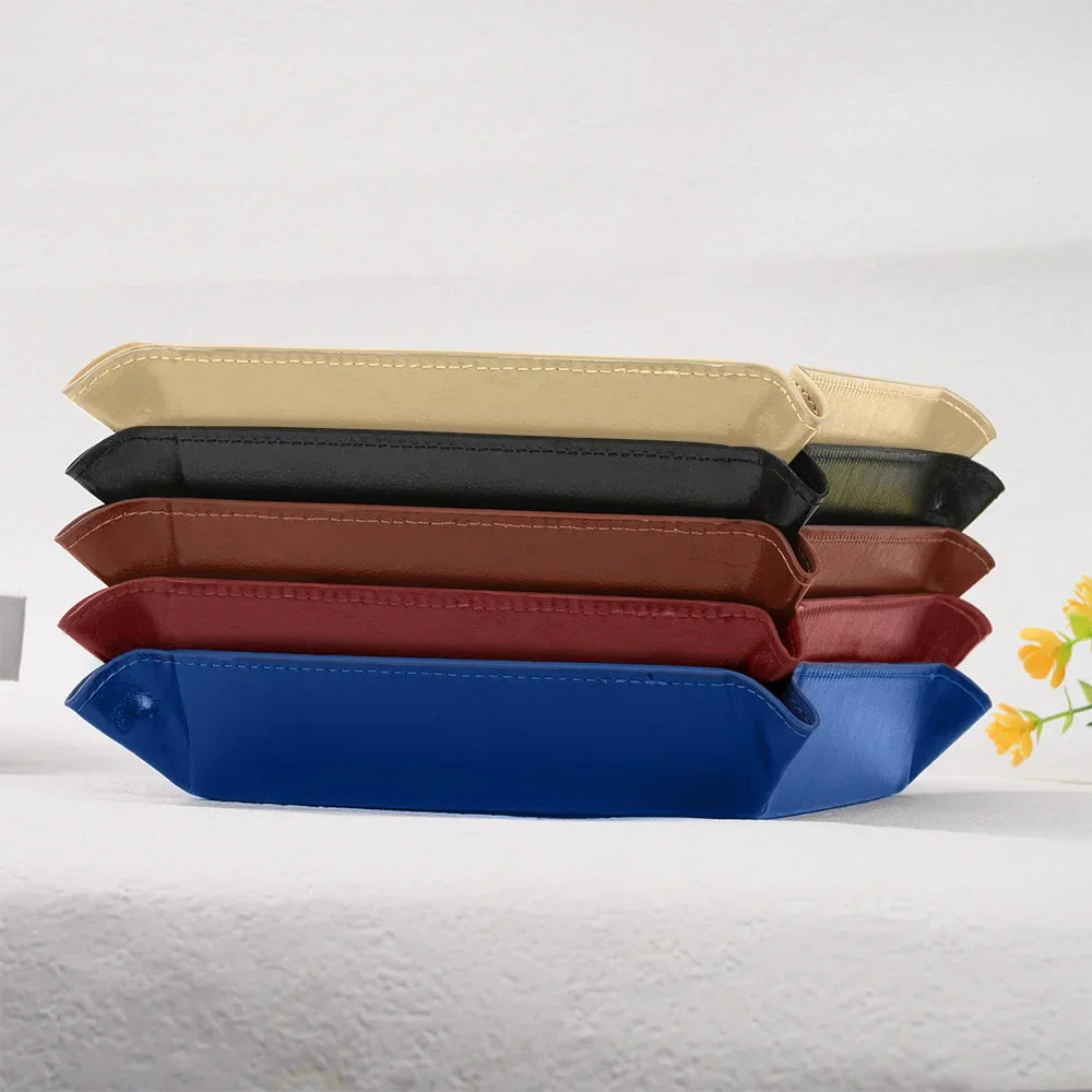 Gift For Father,Dad - Children,Funny,Icon - Empty Your Pockets Daddy Stick Figure - Personalized Leather Valet Tray
