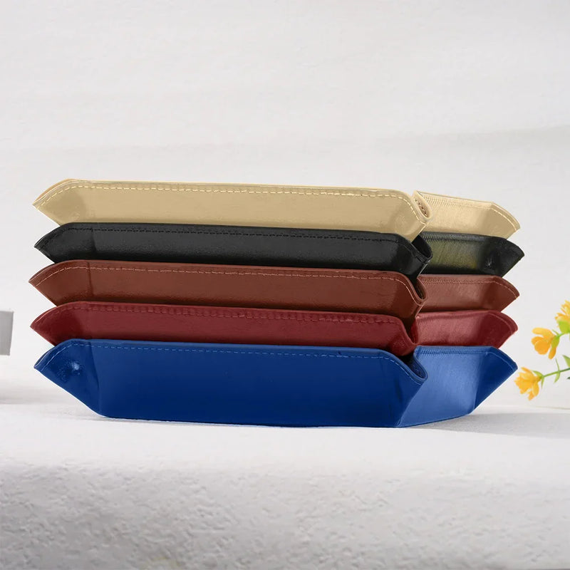 Gift For Father,Dad - Children,Happy,Non-Eng,Proud - Dad The Man The Myth The Legend - Personalized Leather Valet Tray