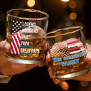 Gift For Husband,Gift For Father - Legend Husband Dad Papa Stars And Stripes Flag - Personalized Whiskey Glass