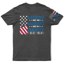 Gift For Father, Gift For Grandpa, Funny - Legend Husband Dad Papa Stars And Stripes Flag Kid Name - Personalized T Shirt