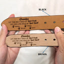 Gift For Husband,Gift For Men,Gift For Father - Let Our Love Hold Up Your Heart - Personalized Engraved Leather Belt
