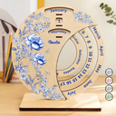 Christmas,Gift For Yourself - Let Your Birth Month Flower Bloom In Time - Personalized Spinning Perpetual Desk Calendar