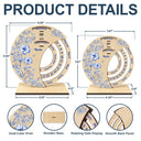 Christmas,Gift For Yourself - Let Your Birth Month Flower Bloom In Time - Personalized Spinning Perpetual Desk Calendar