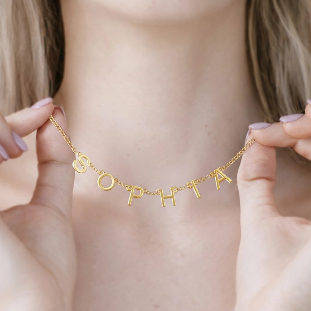 Letter Charms Made In The Name - Personalized Letter Necklace (Copy)