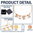 Gift For Yourself, Happy - Letter Charms Made In The Name - Personalized Letter Necklace