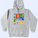 Gift For Father,Non-Eng,Vector,Adorable - Level Up To Dad Of Two Basic Color Arcade Theme - Personalized T Shirt