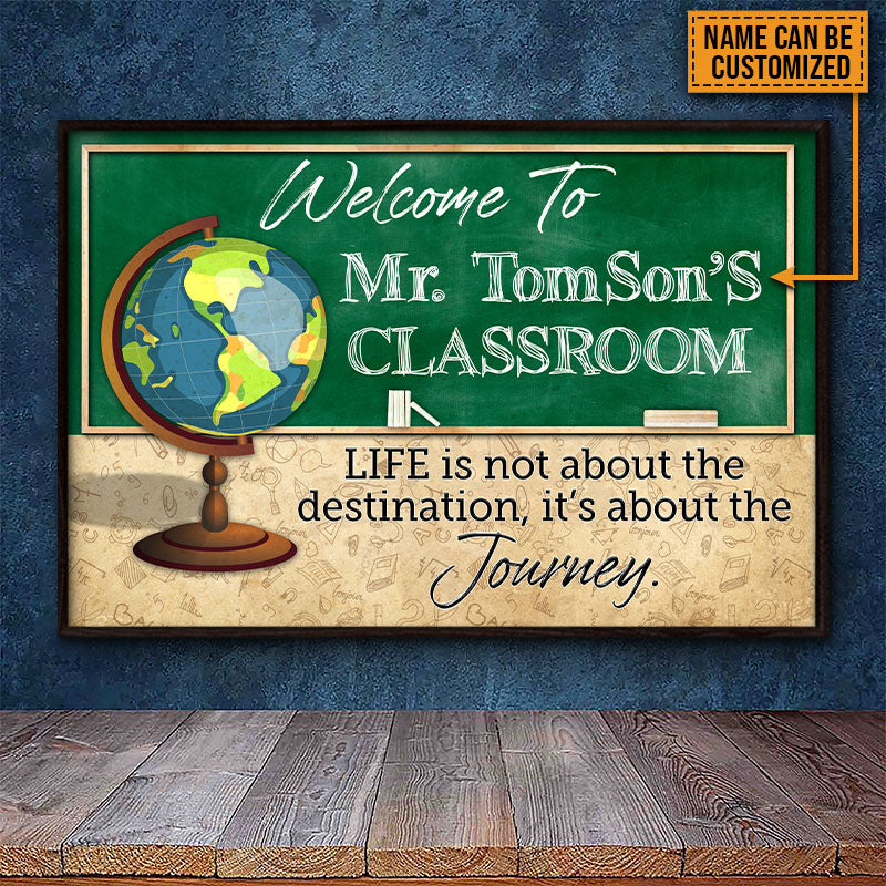 Life Is Not Custom Poster, Teacher Door Sign, Teacher Name Sign