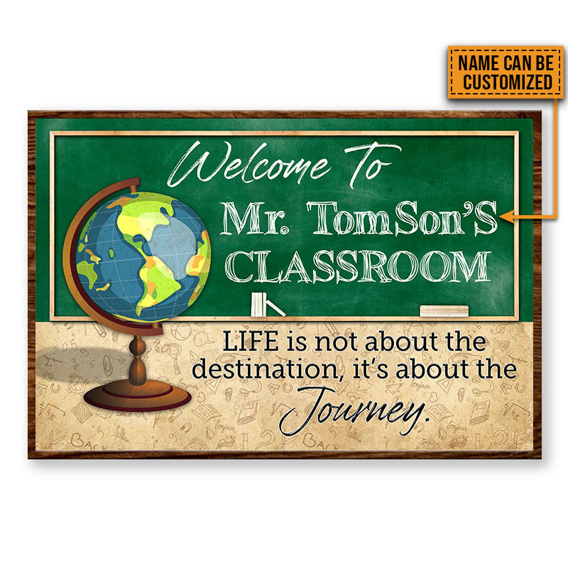 Life Is Not Custom Poster, Teacher Door Sign, Teacher Name Sign