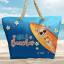 Gift For Yourself,Gift For Women,Gift For Bestie,Happy - Life Is Better At The Beach Summer Vibes - Personalized Beach Bag