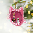 Cat Lovers,Cat Mom,Cat Dad,Gift For Women,Gift For Men,Christmas,Happy - Life Is Better With Cats 3D Effect - Personalized Custom Shaped Acrylic Ornament