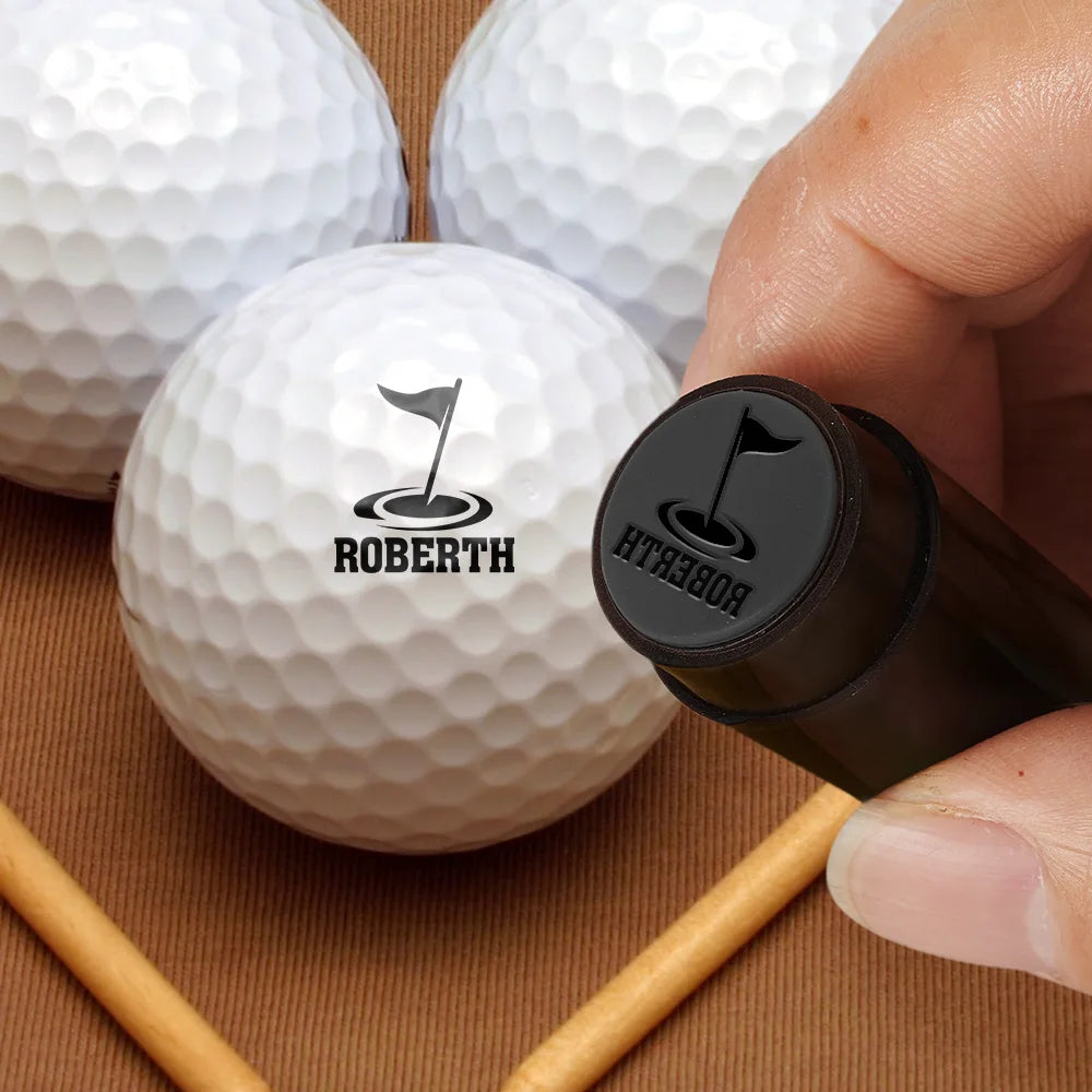 Happy, Sport Dad, Golf, Gift For Father, Gift For Men - Life Is Full Of Choices - Personalized Golf Ball Stamp with Metal Storage Box