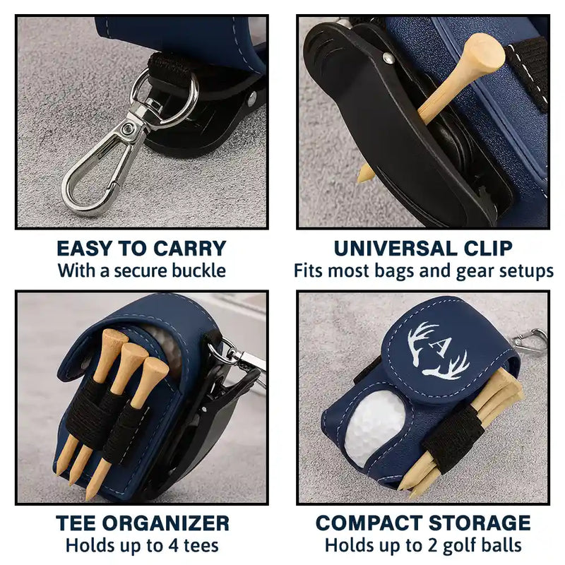 Golf,Gift For Husband,Gift For Boyfriend,Gift For Yourself,Gift For Men,Gift For Grandpa,Gift For Father,Sport Dad,Dad's Hobby - Life Is Full Of Choices - Personalized Leather Golf Ball Holder