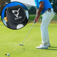 Golf,Gift For Husband,Gift For Boyfriend,Gift For Yourself,Gift For Men,Gift For Grandpa,Gift For Father,Sport Dad,Dad's Hobby - Life Is Full Of Choices - Personalized Leather Golf Ball Holder
