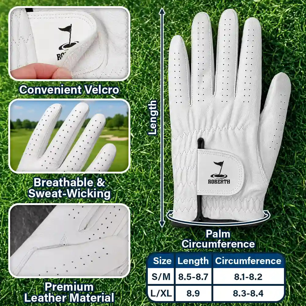 Golf,Gift For Yourself,Playful,Custom Text - Life Is Full Of Choices Golf Monogram - Personalized Golf Glove