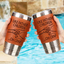 Gift For Father,Dad,Sons,ChildrenDaughters - Like Father Like Daughter - Personalized Leather Tumbler