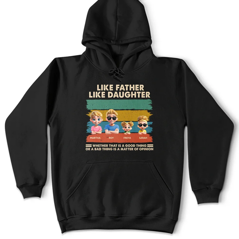 Like Father Like Daughter Funny Dad - Personalized T Shirt