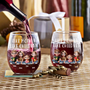 Gift For Mother,Mom,Children - Like Mother Like Daughter 3D Effect - Personalized Stemless Wine Glass