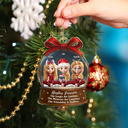 Gift For Bestie,Gift For Sisters,Christmas,Happy - Limitless Laugh Countless Memories Endless Friendship Besties - Personalized Custom Shaped Acrylic Ornament