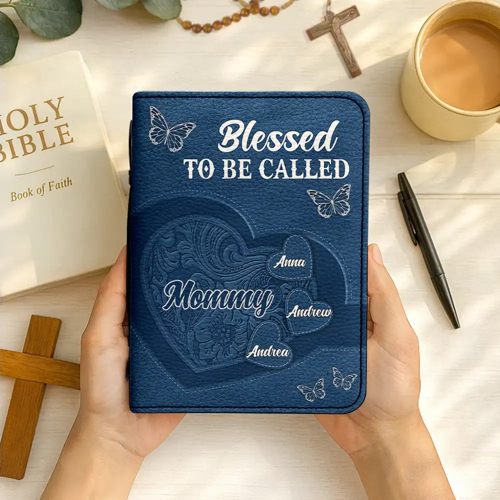 Christmas,Christian,Gift For Grandma,Grandma - Grandkids - Little Sweethearts Bless To Be Called Grandma Mommy - Personalized Bible Cover