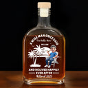 Retirement, Funny - Lived Happily Ever Retired - Personalized Whiskey Bottle