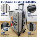 Gift For Women,Gift For Men,Summer,Travel,Happy - Living My Best Life 3D Effect - Personalized Clear Luggage Cover