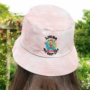 Gift For Women,Gift For Yourself,Travel,Happy,Summer - Living My Best Life Travel Lovers - Personalized Bucket Hat