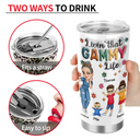 Gift For Grandma,Love,Gift For Mother - Living That Grandma Life - 3D Inflated Effect Printed Tumbler, Personalized Tumbler
