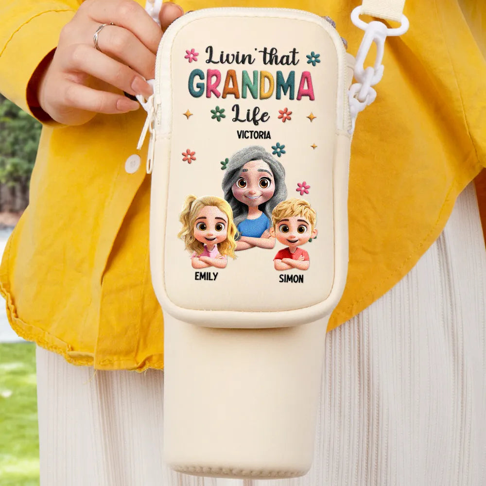Living That Grandma Life - Personalized Bottle Carrier Bag