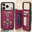 Gift For Grandma, Love, Gift For Mother - Living That Grandma Life - Personalized Leather Flip Wallet Phone Case