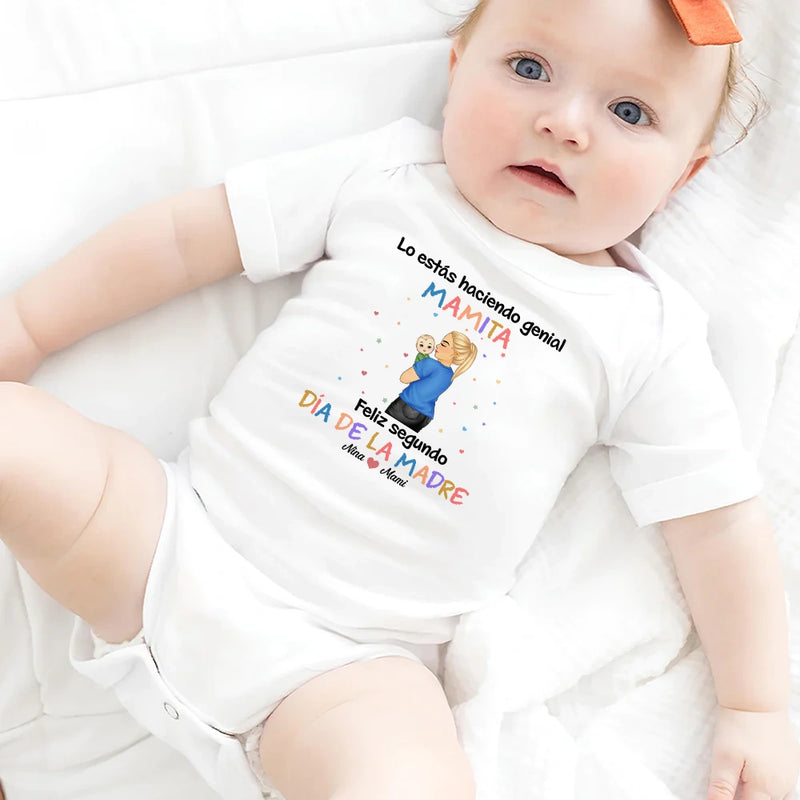 New Mom,New baby,Gift For Kids,Gift For Grandkids,Spanish,Love - Lo Estás Haciendo Genial - Body De Bebé Personalizado