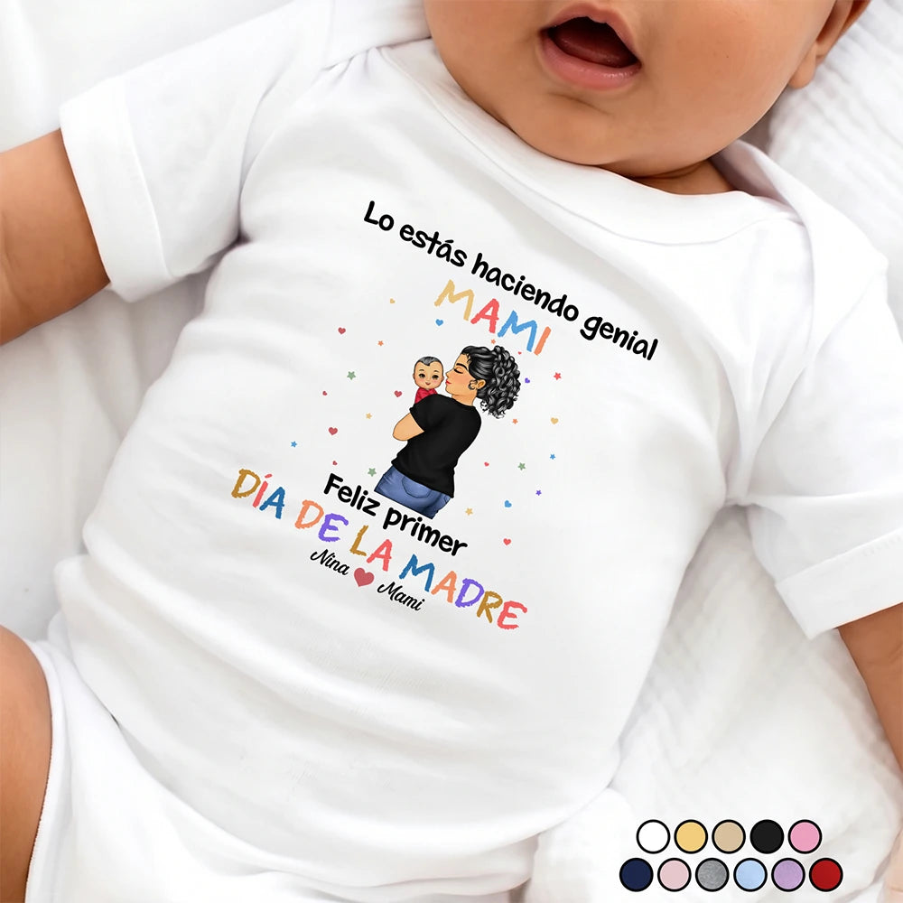 New Mom,New baby,Gift For Kids,Gift For Grandkids,Spanish,Love - Lo Estás Haciendo Genial - Body De Bebé Personalizado