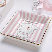 Graduation,Gift For Bestie,Gift For Yourself,Gift For Girlfriend,Gift For Daughter,Happy - Location Map Congratulations On Your Graduation - Personalized Ring Dish