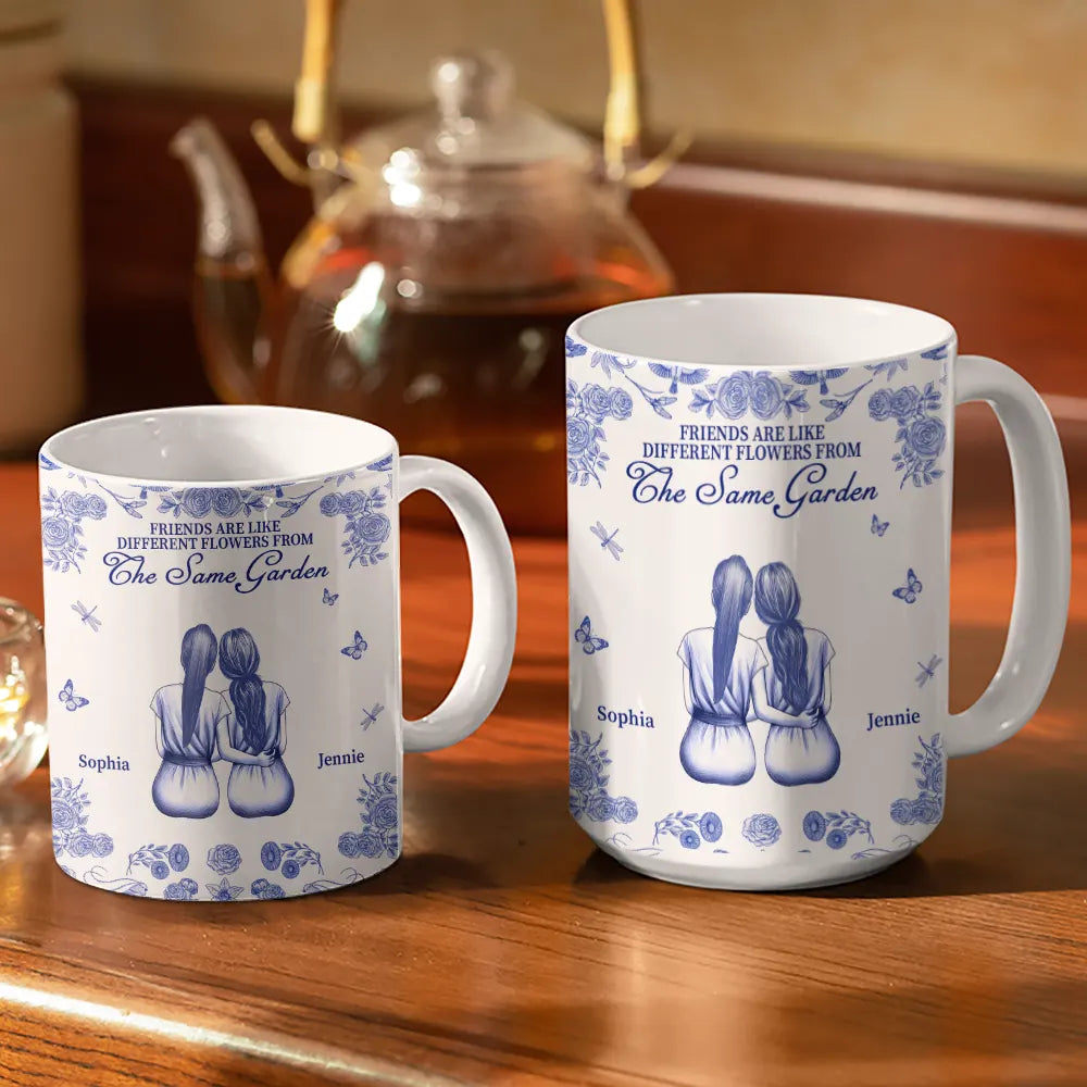 Gift For Bestie, Old Best friends, Love - Long Time To Grown An Old Friend - Personalized White Edge-to-Edge Mug