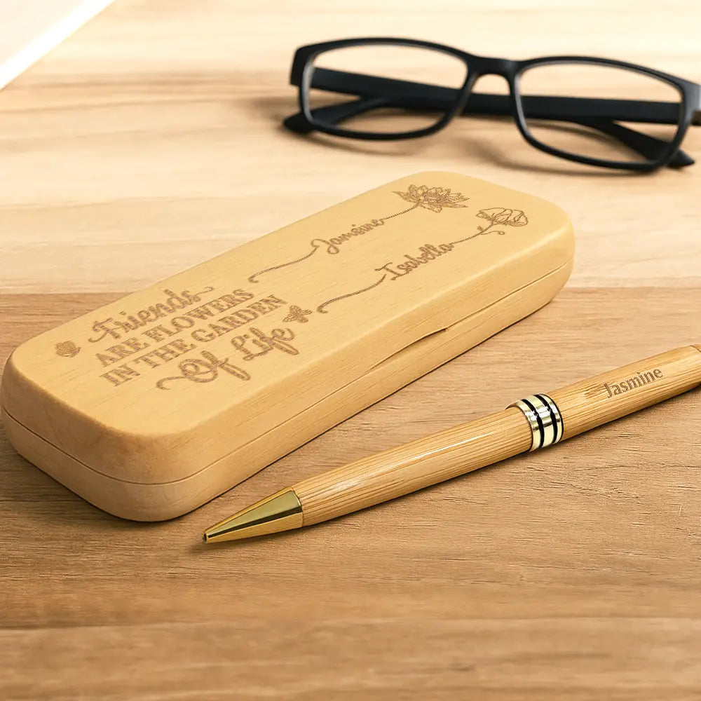 Gift For Bestie, Love - Long Time To Grow An Old Friend - Personalized Wooden Pen Set