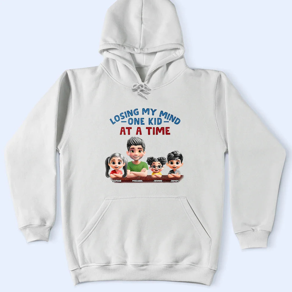 Gift For Father,Dad,Children -Losing My Mind One Kid At A Time - Personalized T Shirt