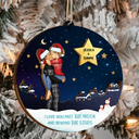 Christmas,Gift For Couples,Love - Love Beyond The Stars - Personalized 2-Layered Wooden Ornament