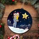 Christmas,Gift For Couples,Love - Love Beyond The Stars - Personalized 2-Layered Wooden Ornament